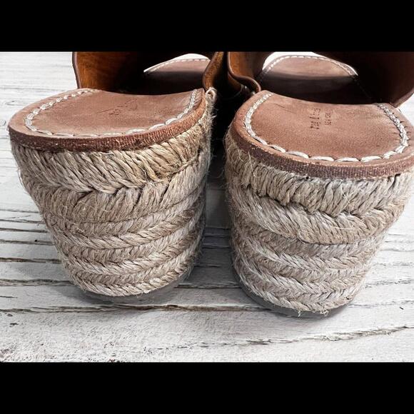 Rag & Bone Viv espadrille Suede Wedge Sandals Size 37.5 USA Size 7.5 - Picture 10 of 12